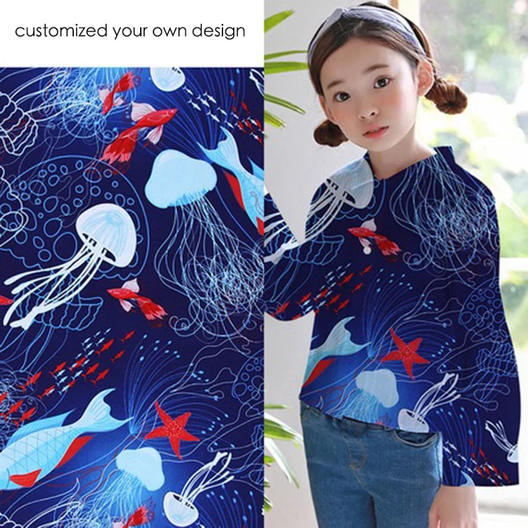 
New fashion 100% cotton muslim custom digital printing textile fabric 