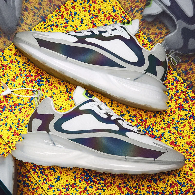 2022 New Men Spring Net Cloth Shoes Sport Tide Father Shoes Male Sports Shoes Ins Show Four Seasons Mode Schuhe