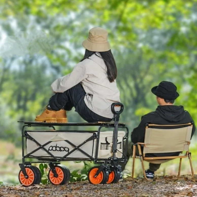 Electric Utility Wagon Collapsible Wagon Folding Wagon Garden Cart Foldable Beach Cart for Camping Garden Sports Shopping