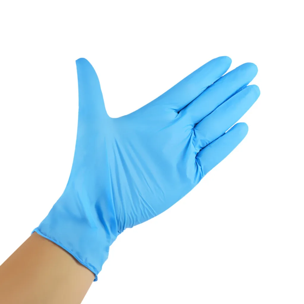 
Disposable Printed Nitrile Powder Free Blue Gloves 5 Mil Gloves Nitrile Box Blue Exam Hand Blend Nitril Gloves 
