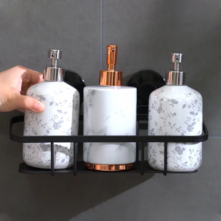 Стальной держатель для душа TAILI Настенный Органайзер на присоске бамбуковый ванной