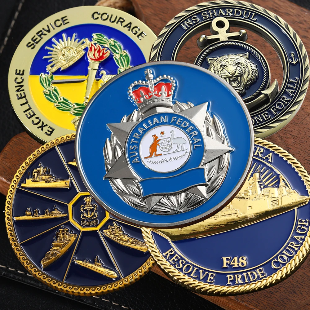 China Factory Custom Gold Soft Enamel Zinc Alloy 3D 2D Challenge Coins Commemorative Customized Coin Token With Edge