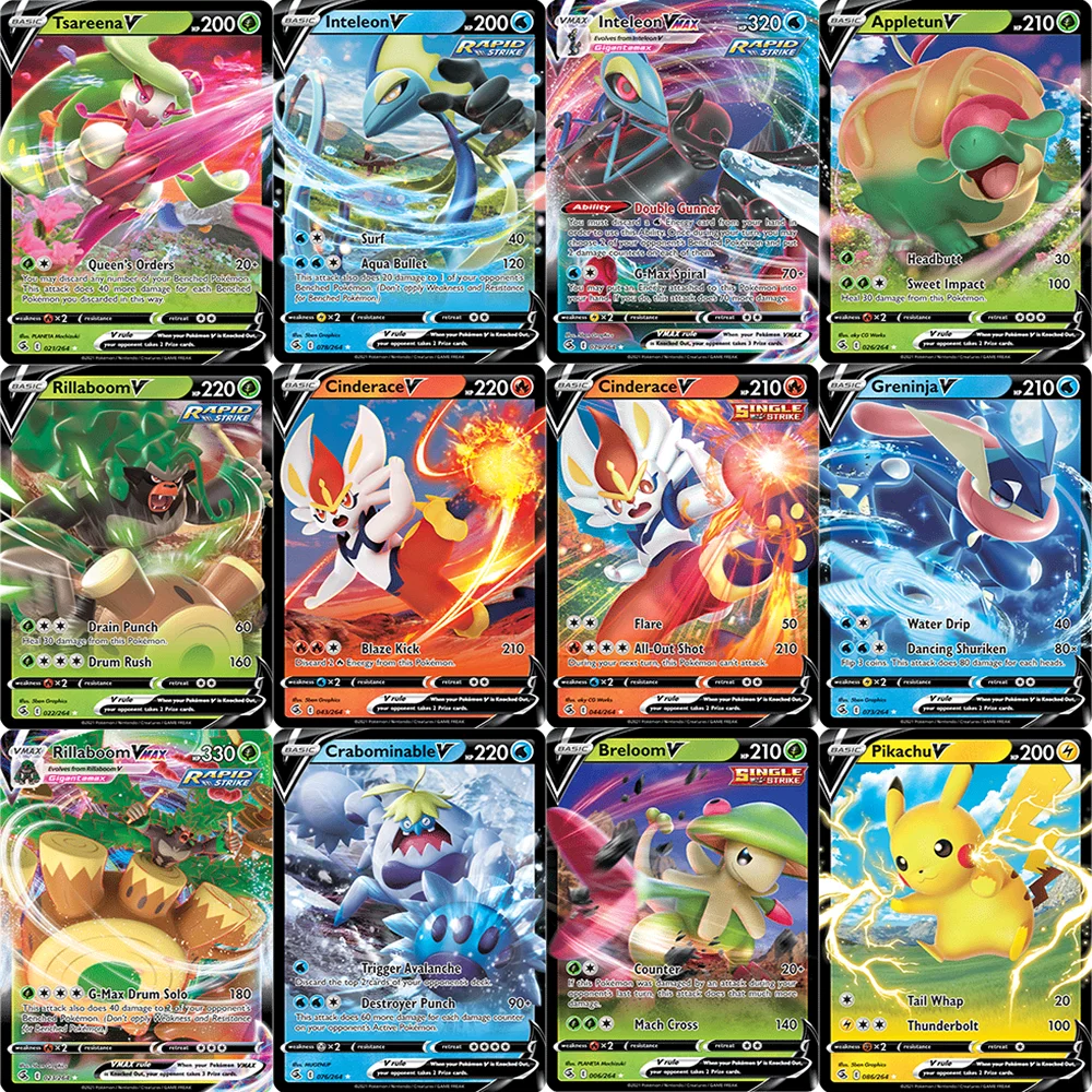 Hot Sale English French Spanish Poke mon Booster Card Box 360 pcs/box Pokemoned Trading Card Playing Crate Poke Card
