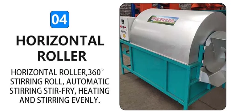 Pakistan Small Pine Nut Cashew Toaster Groundnut Sunflower Seeds Peanut Roaster Machinery Cocoa Bean Roasting Machine