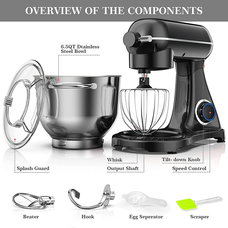 800W Die-cast Electric Mixer KitchenAid Household Professional Stand mixer