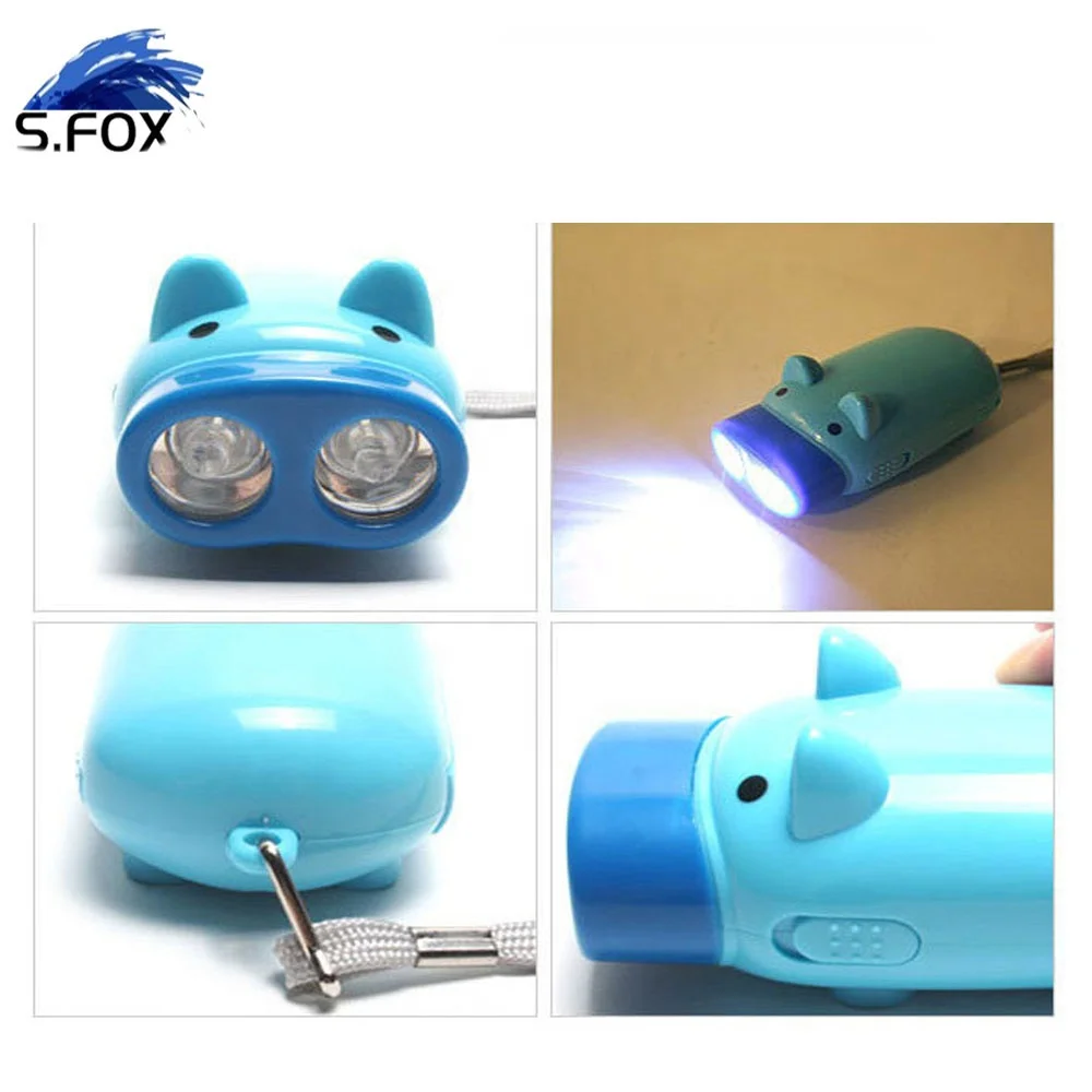 Best Promotional Gift Mini Dynamo Hand Pressing LED Torch Light Hand Crank Flashlight