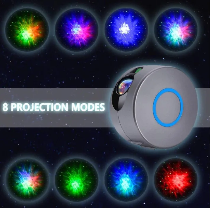Светодиодный Звездный проектор Звездное небо Ночной свет RGB лазерный светодиодный окружающий