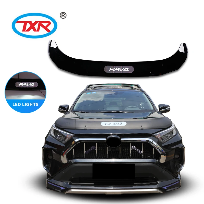parts and accessories for cars front bug shield hood deflector hood protector  bonnet guard light for RAV4 2023