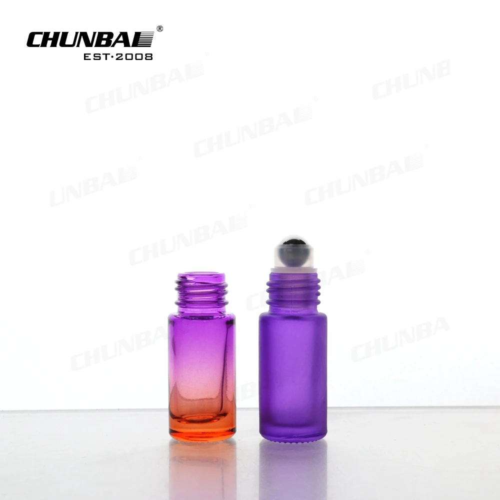 Wholesale Cylinder Exclusive Custom Attar Luxury Empty Perfume Oil 2Ml 3Ml 5Ml Roll On Glass Bottle With Roller Ball