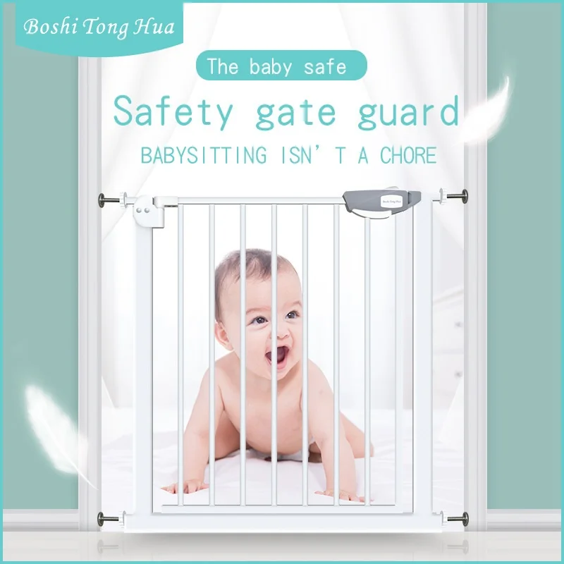 Multifunctional Indoor Retractable Baby Gate Safety Guardrail Fence Kids Protective Railgate Stairs Isolation Secure Plastic