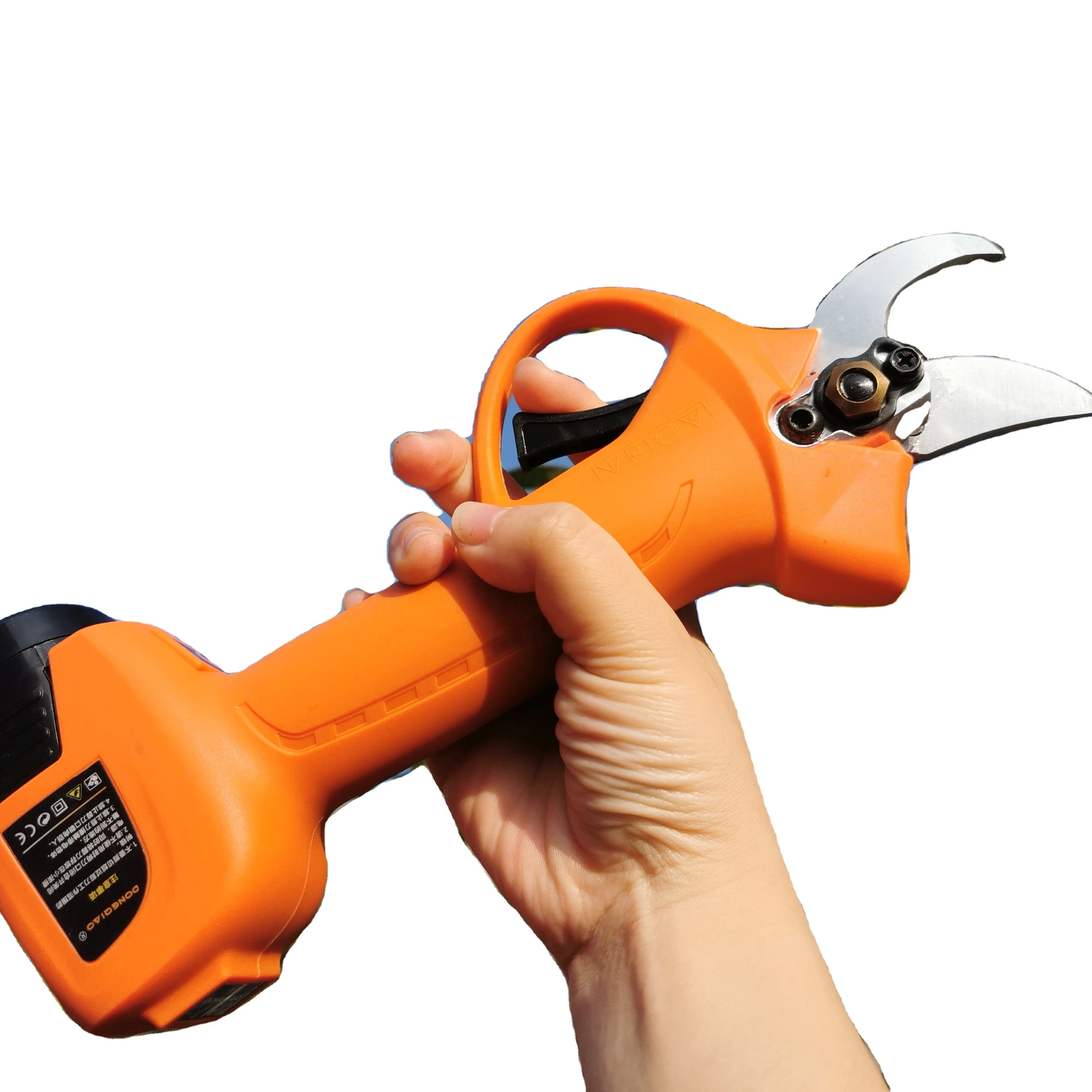 portable electric shear 16.8V cordless with 2.0ah li   battery powered pruning shears