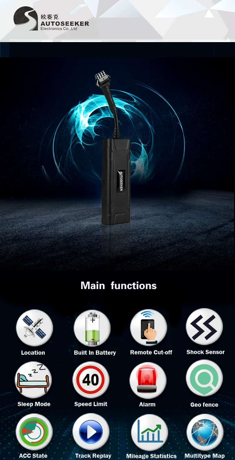 Factory price Support Logo Customize Small Motorcycle Car gps mini tracker With Free Tracking Software Platform