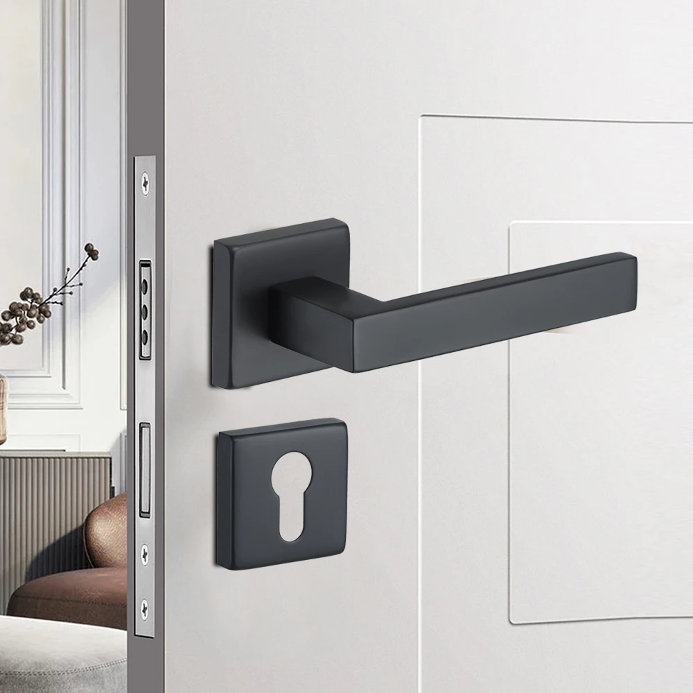 Factory Direct Sale Modern Stainless Steel Window Lever Bedroom Handle Door Locks And Handles  With Lock Interior Doors