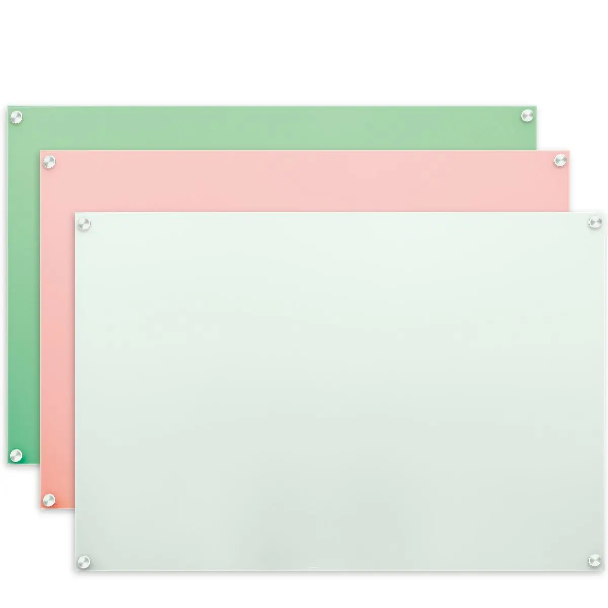 wall mounted  glass notice board with magnets