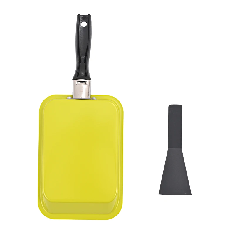 Non-stick carbon steel dazzle colour egg roll frying pan with handle mini pancake pan