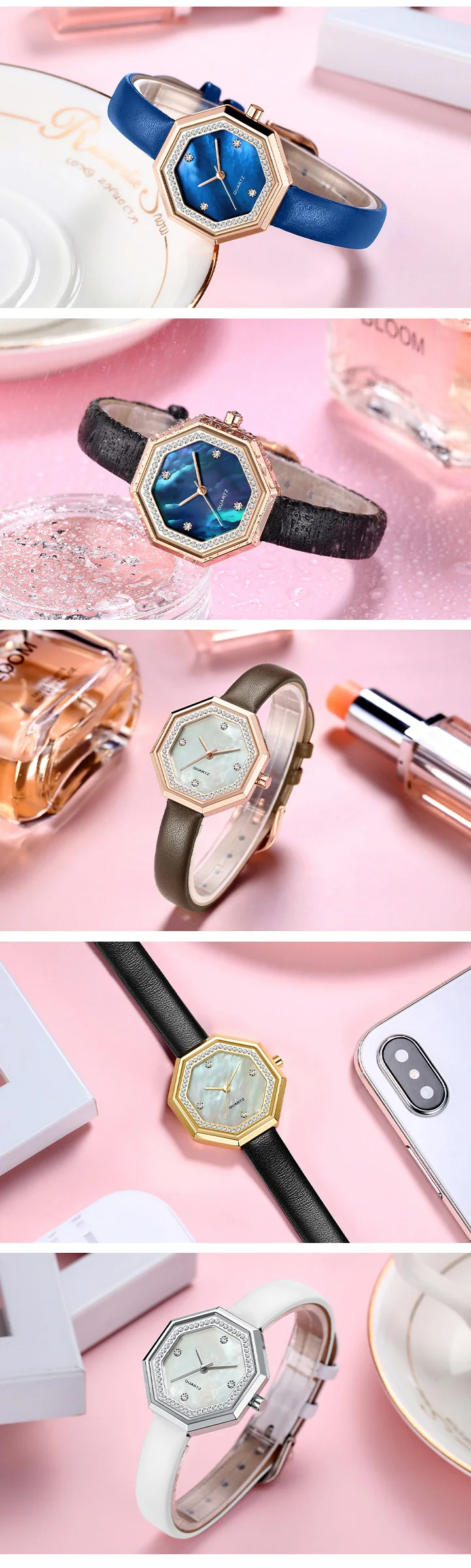 Women's Luxury Brand New Design Fancy Ladies Leather Wrist Watches