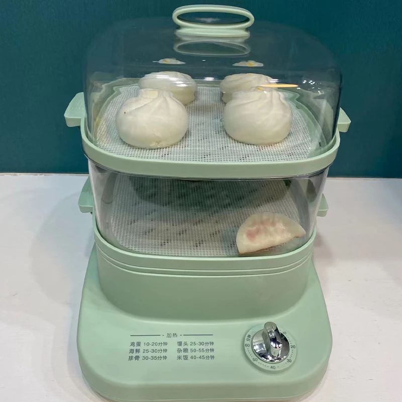 Healthy Cooking Electric Food Steamer 2 Layer 800W Home Food Warmer Cooker Vegetables Steam Cooker