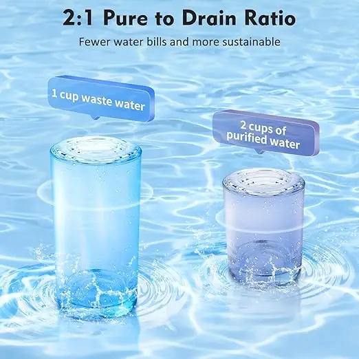 7-Layer Filtration System Commercial Home RO Water Purifier Smart Faucet with Ionizer and Water Filter Bottle Water Tap