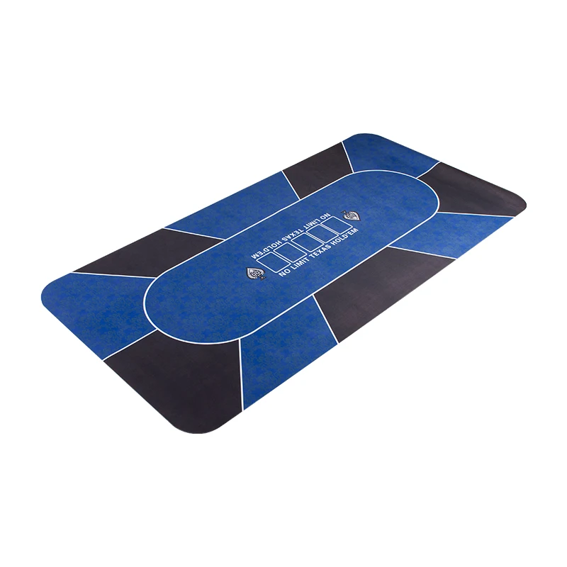 Customized Thick Silencing Printed Casino Table Texas 1.8m Rubber Poker Gambling Game Poker Table Mat