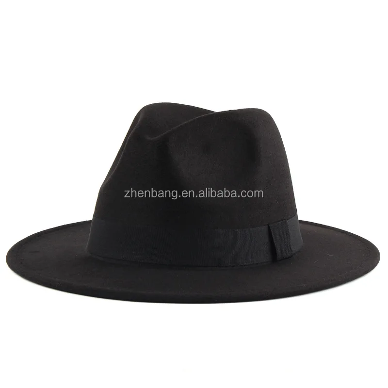 Autumn and winter male female neutral couple woolen British fashion felt jazz black gentleman