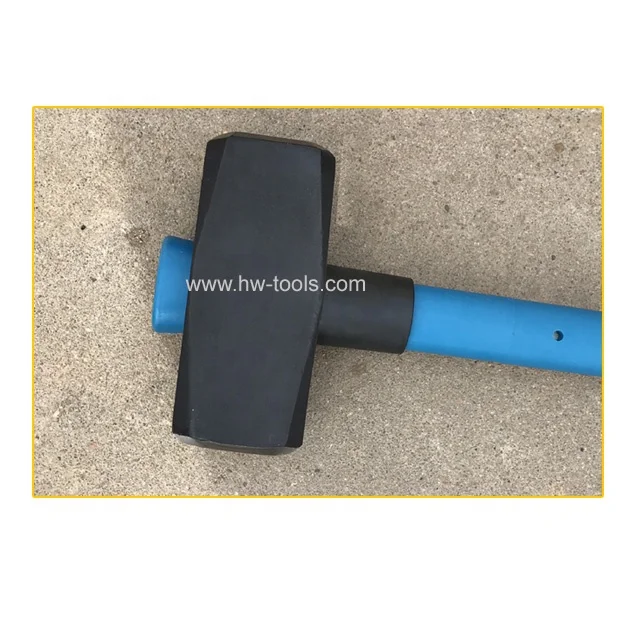 professional hammer factory wholesale 3kg,4kg,6kg,8kg stoning hammer with fiberglass handle