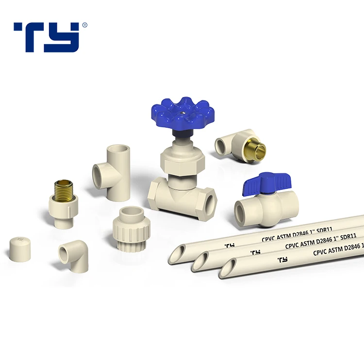 Reliable Supplier hot cload water plastic pipe fittings UPVC  CPVC CTS CPVC ASTM D2846 CROSS TEE