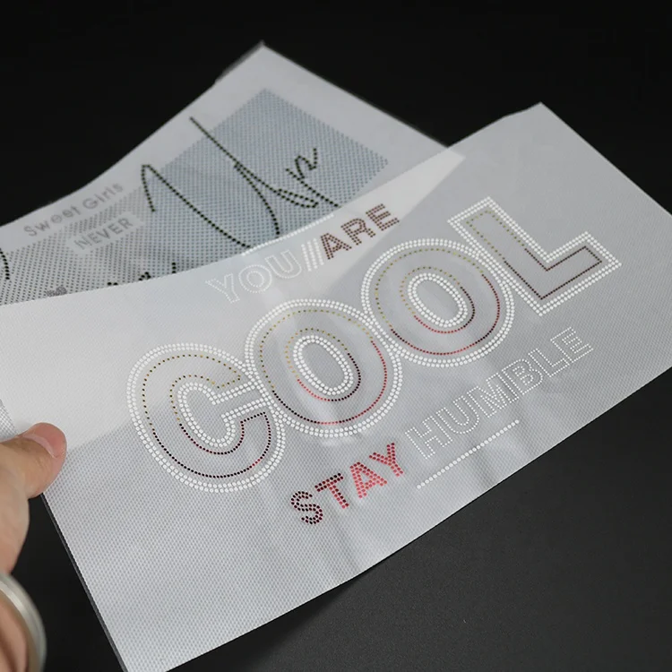 Hot Fix Iron on Crystal DTF Custom Private Name Rhinestone Heat Transfer Designs for T-shirt