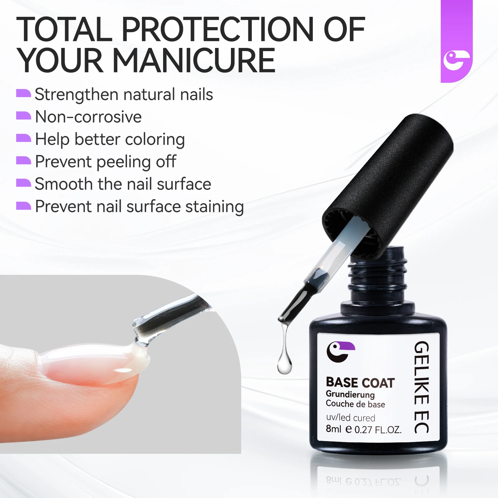 strong coat russian matte glass top coat and base coat kit