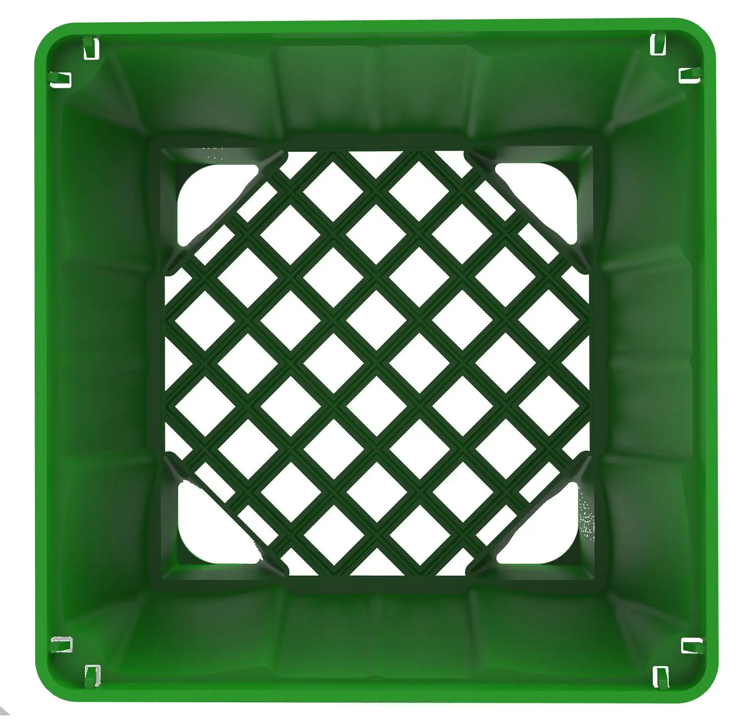 6 8 inch Drip Irrigation Plastic Green Pots Hydroponic SquareBuckets for greenhouse