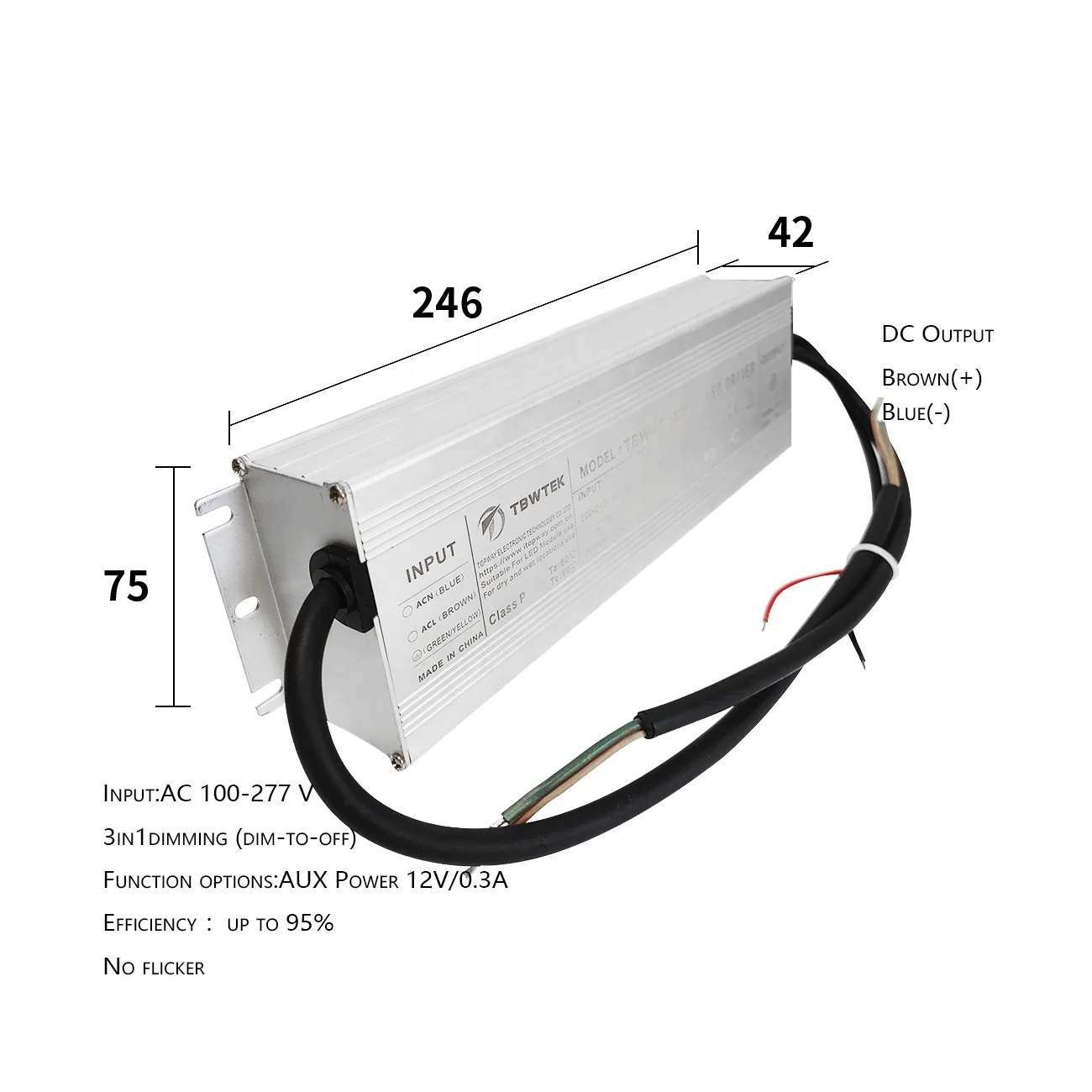 UL ETL CE PF> 0 95 с регулируемой яркостью 0-10 В PWM 30 Вт 60 80 96 100 120 150 200 300 320 светодиодное освещение