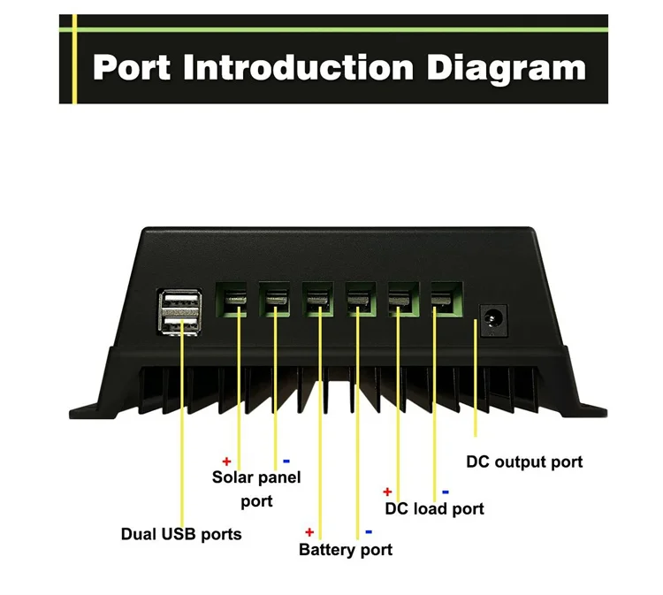 60A 80A 100A Solar Sun Solar Charge Controller High Input Voltage Outdoor Family Charge Controller