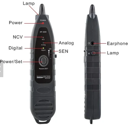 LCD Display Measure Length RJ 45 RJ 11 Bnc Wire Tracker Network Poe Cable Tester NF8209 POE Wire Tracker