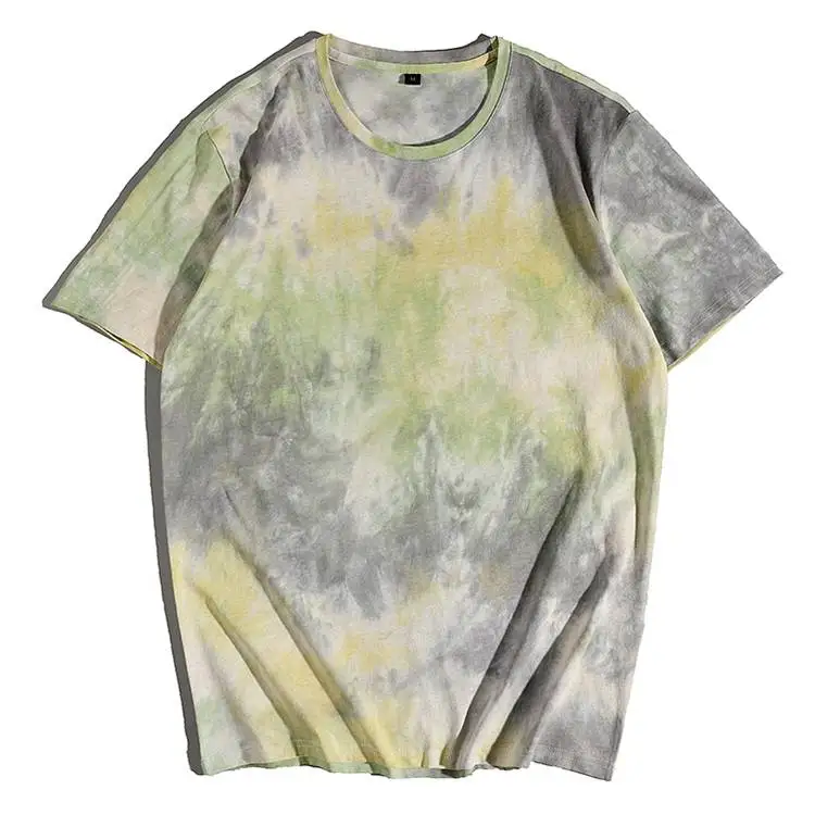 High Quality Unisex tee Plain 100% Cotton Short-Sleeved Tie-dye T-shirt Plus Size T-shirts