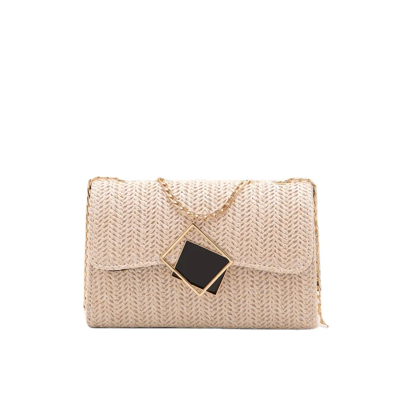 2024 High Quality Girls Fashion Shoulder Bags Single Handle Straw with Polyester Lining Latest Design Popular Price