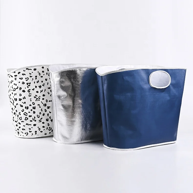 New Style Laminated PP woven tote Punching tote bag, PP Woven Basket Style Shopping Bag