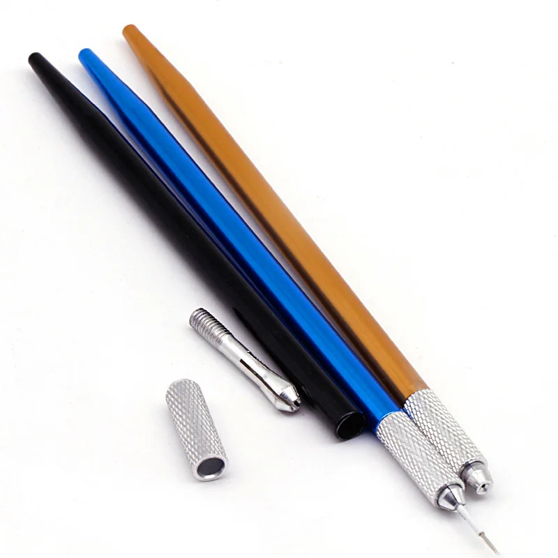 Круглый держатель иглы с логотипом на заказ ручка лезвием R3 5 тонкое легкое затенение инструменты PMU ручная для бровей микроблейдинг татуировок