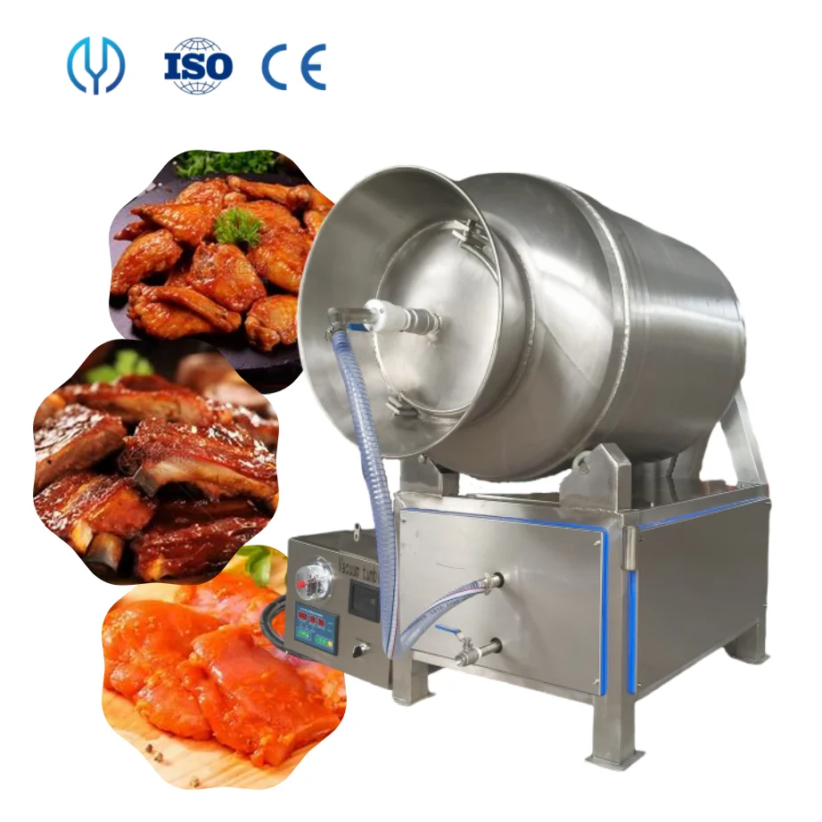 Horizontal Meat Chicken Food Vacuum Barrel Homogenizer Emulsifying Mixer Marinate Food Tumbler Marinator Machine Industrial