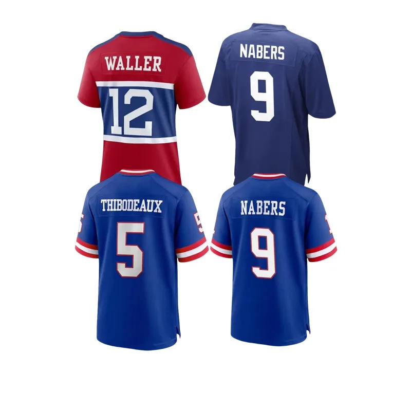 2024 новая американская футбольная майка 9 Malik naber 5 Kayvon Thibodeaux 12 Darren Waller 8 Daniel Jones