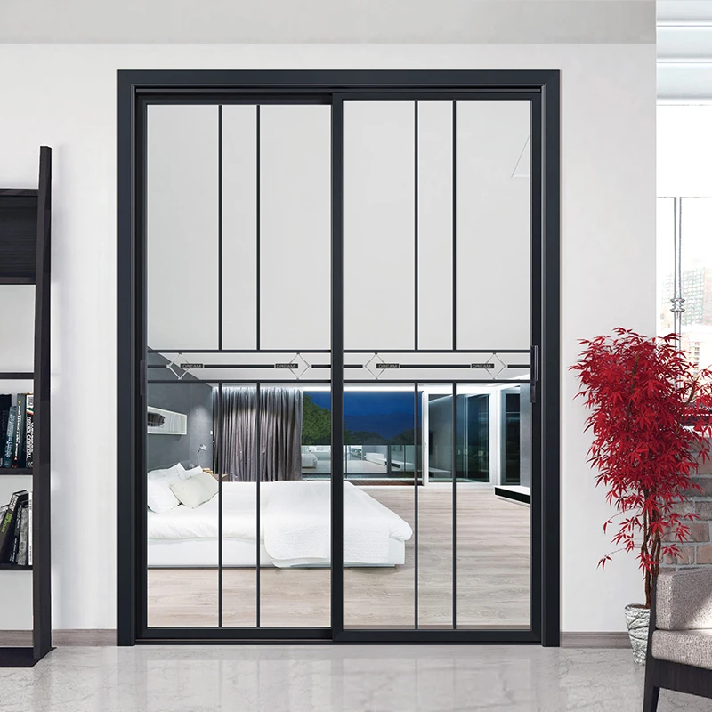 slim aluminum sliding barn door doors hardware with soft close