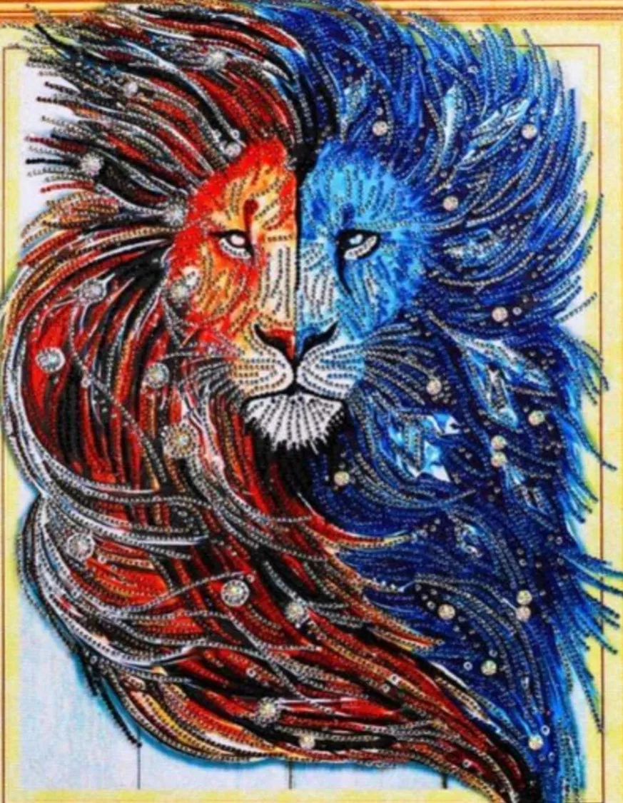 DIY Diamond Painting Kits for Adults Full Drill Lion Paint with Diamonds Lion Rhinestone Embroidery Pictures Cross Stitch Arts