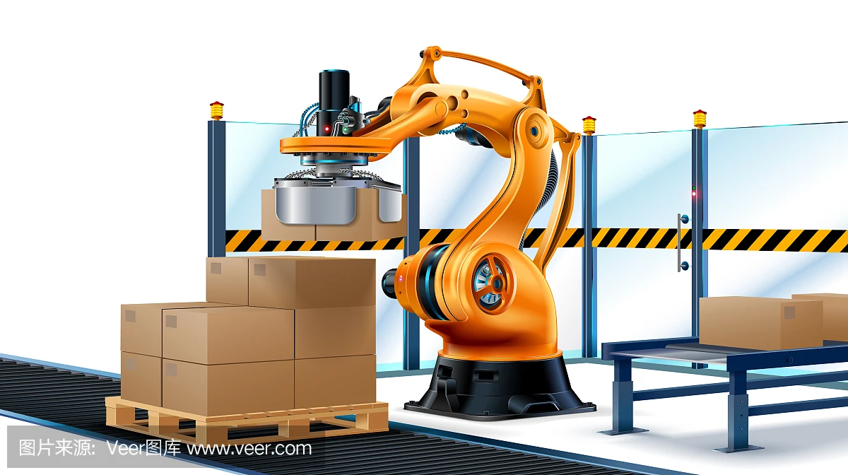 Automatic Column type in produce line for food beverage water rice Palletizing Robot /Stacking Robot and Robot Palletizer