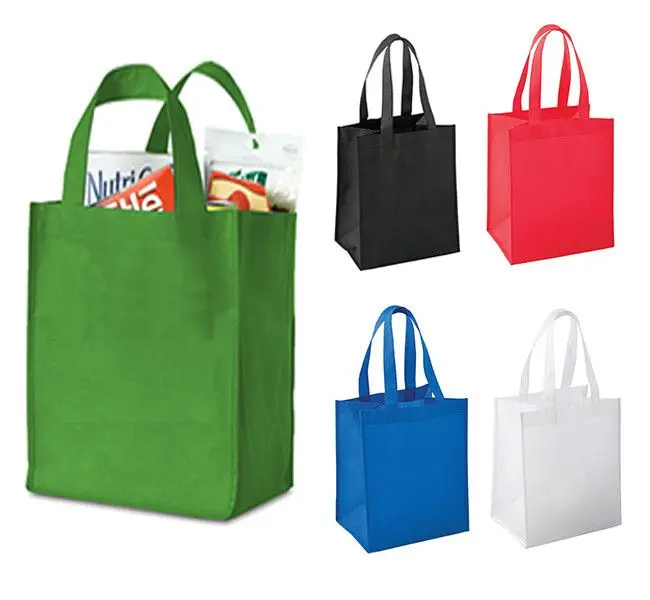Multi Color Customized Reusable Tote Shopping Bag Recycled Eco Non Woven Tote Bag with Logo