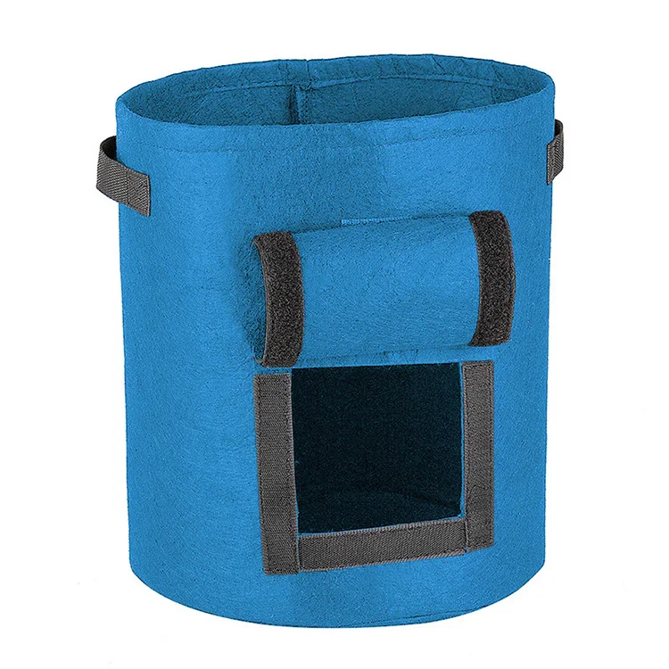 Perfectbio wholesale custom 5 / 7 / 10 Gallon breathable  fabric pots felt garden potato grow bag with handle for tree farms