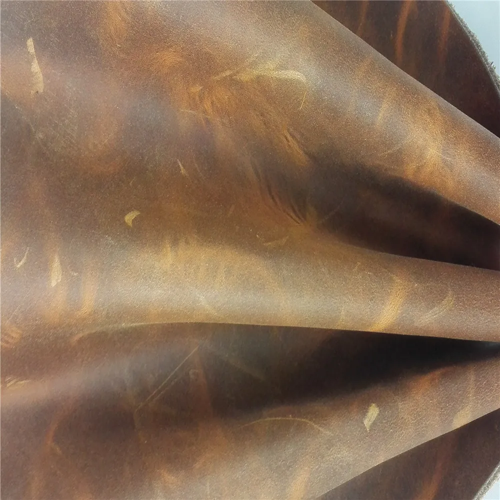 GOTAN 100% Cowhide Naturally Cowskin Crazy Horse Leather Genuine Leather for Bag Shoes