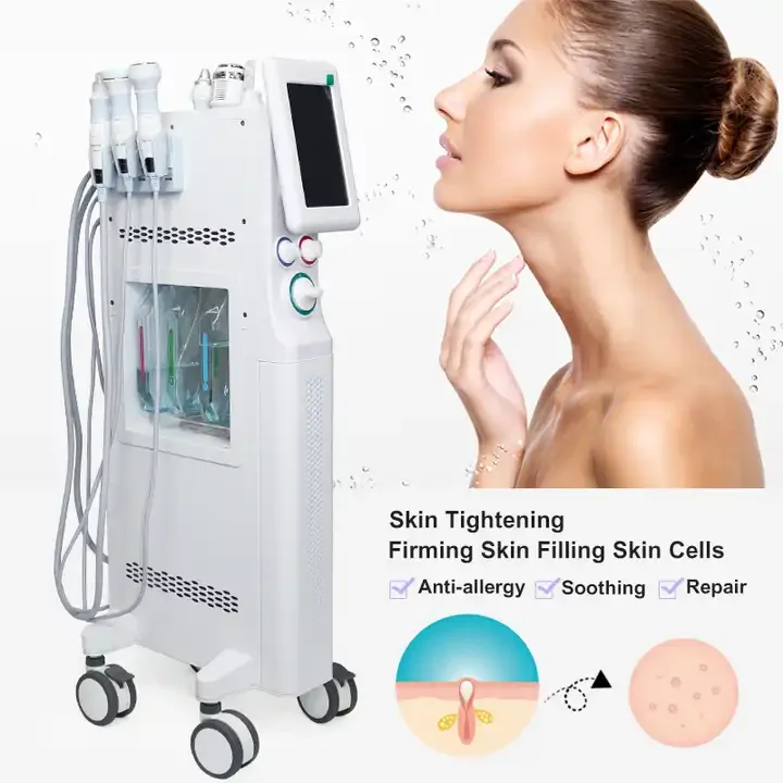 H202 6 In 1 Microdermabrasion Aqua Peel Deep Cleaning Skin Tightening Portable Hydro Water Facial Jet Machine Hydrofacials