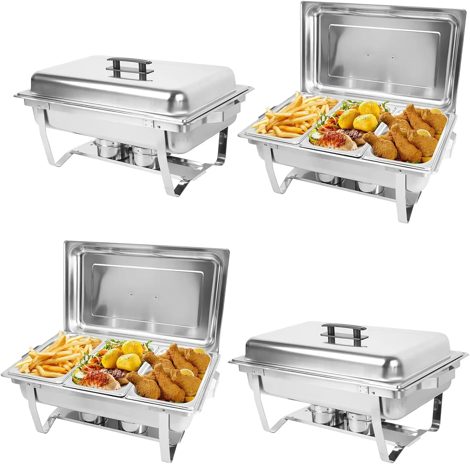 Cheap Price Rectangular Chafing Dish Buffet Set Stainless Steel Food Warmers Buffet Chafing Dish for catering