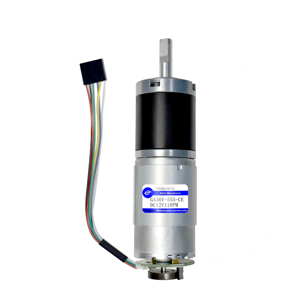 Newyongtai GA36Y-555 Planetary Gear 6V 12V 24V 100kg,cm High Torque Hall Encoder Precise Control Speed Programmable DC Motor