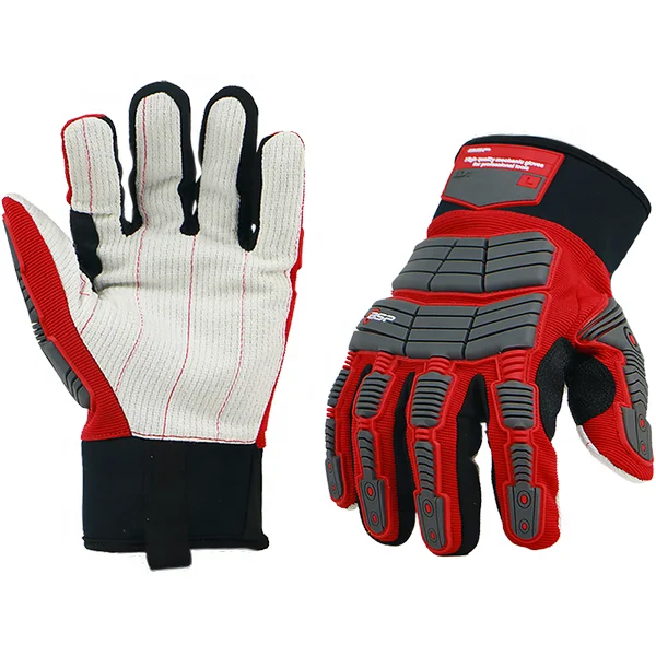 BSP anti slip construction oil and gas cotton oil field impact work gloves safety construction