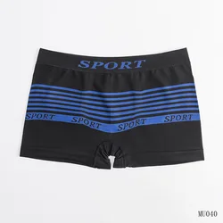 new style wholesale in stock polyester seamfree seamless mens boxer  briefs