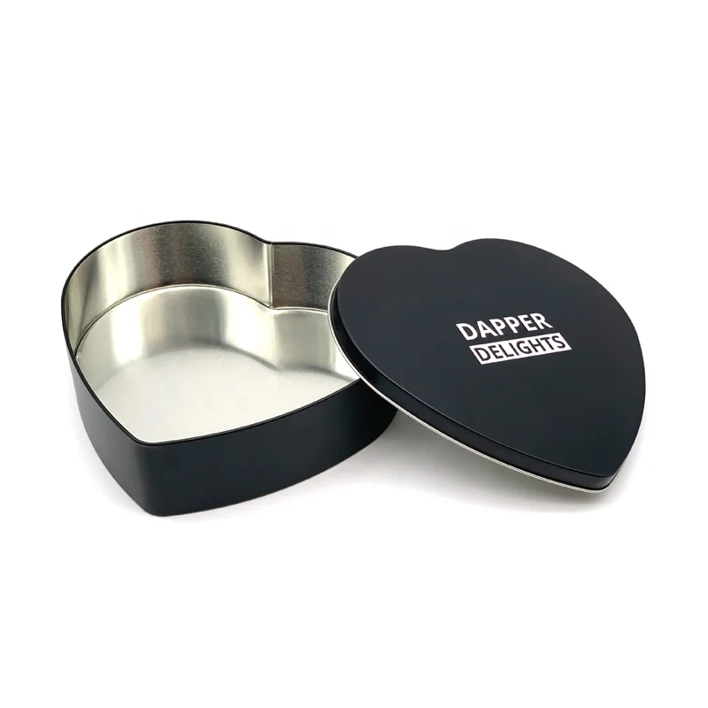 Hot sale custom printed candy sweets heart shape metal tin boxes Valentines love wedding gift chocolate heart tin can case